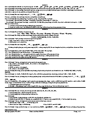 Đề tham khảo môn Toán học 12